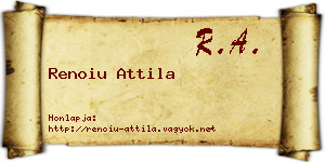 Renoiu Attila névjegykártya